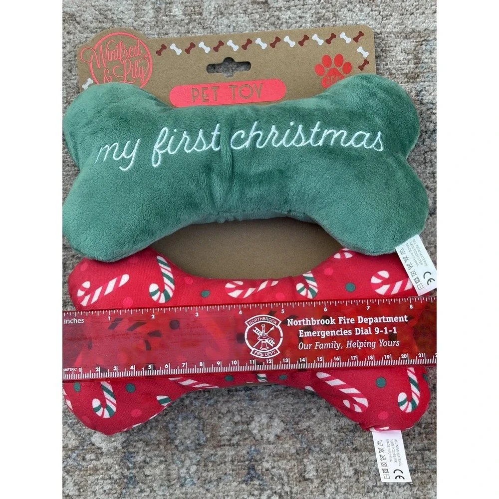 Dog Toy with Squeaker Holiday My 1st Christmas Theme - NEW, GIFT